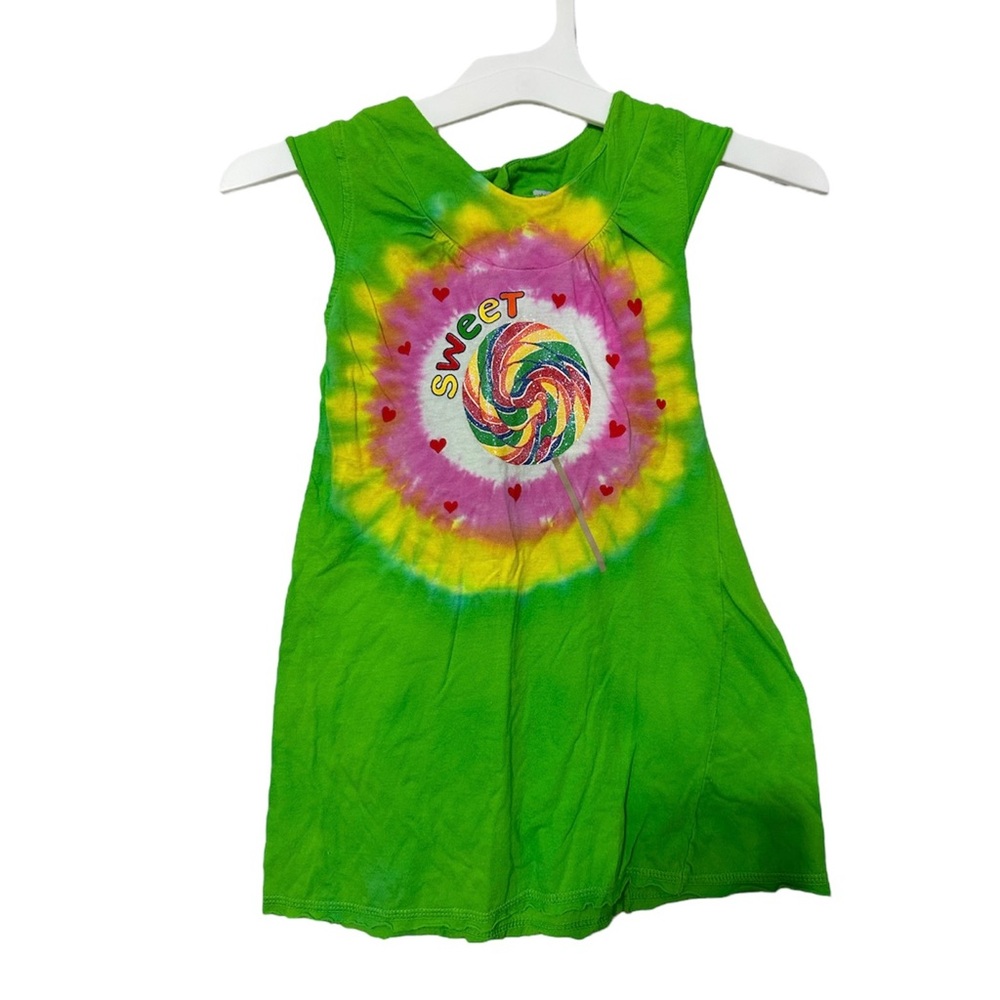 Green Tie Dye Lollipop Dress